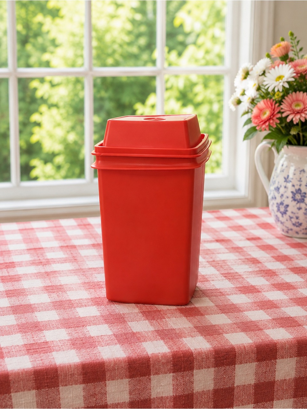Tupperware Pick A Deli 4 1/2 Cup Chili Red w/Lift Up Strainer MESS FREE BPA FREE - Picture 2 of 3